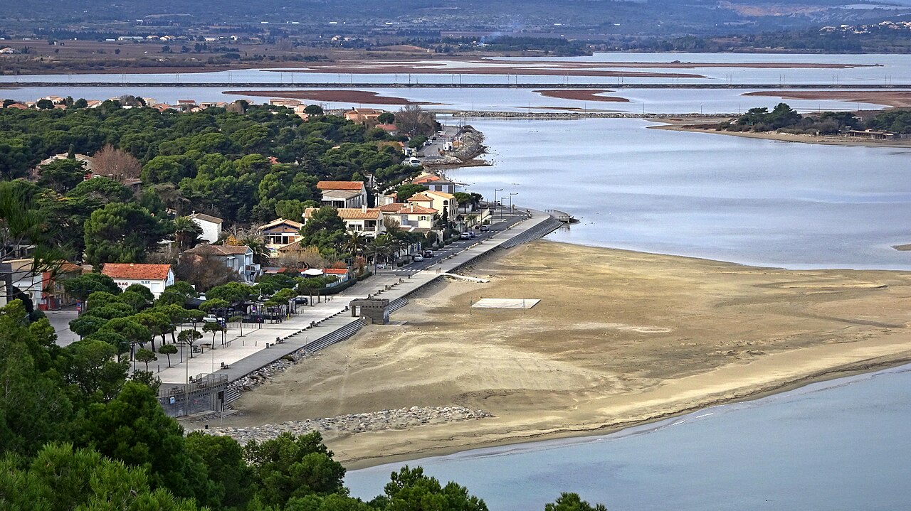 Village et plage de La Franqui en décembre
